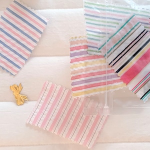Berry Stripes | Seersucker by the yard, 6 colors, Multi-color Striped Yarn Dyed Fabric, Summer Dress, Pajama, made in Korea, 110cm 44&quot;wide