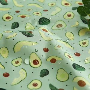 Avocado | PU coated Polyester by the yard Waterproof Polyester Water Resistant Tablecloths Picnic Mat Apron Waterproof Pouch 150 cm 59" wide