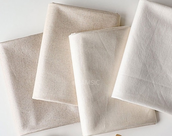 Natural Laminated | TPU Laminated Cotton Linen by the yard 4 colors made in Korea Nontoxic Waterproof Tablecloths Tablemat 150cm 59"wide