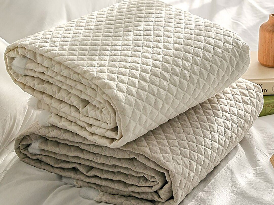 Diamond Quilted Cotton Linen by the Yard Made in Korea Soft Quilted
