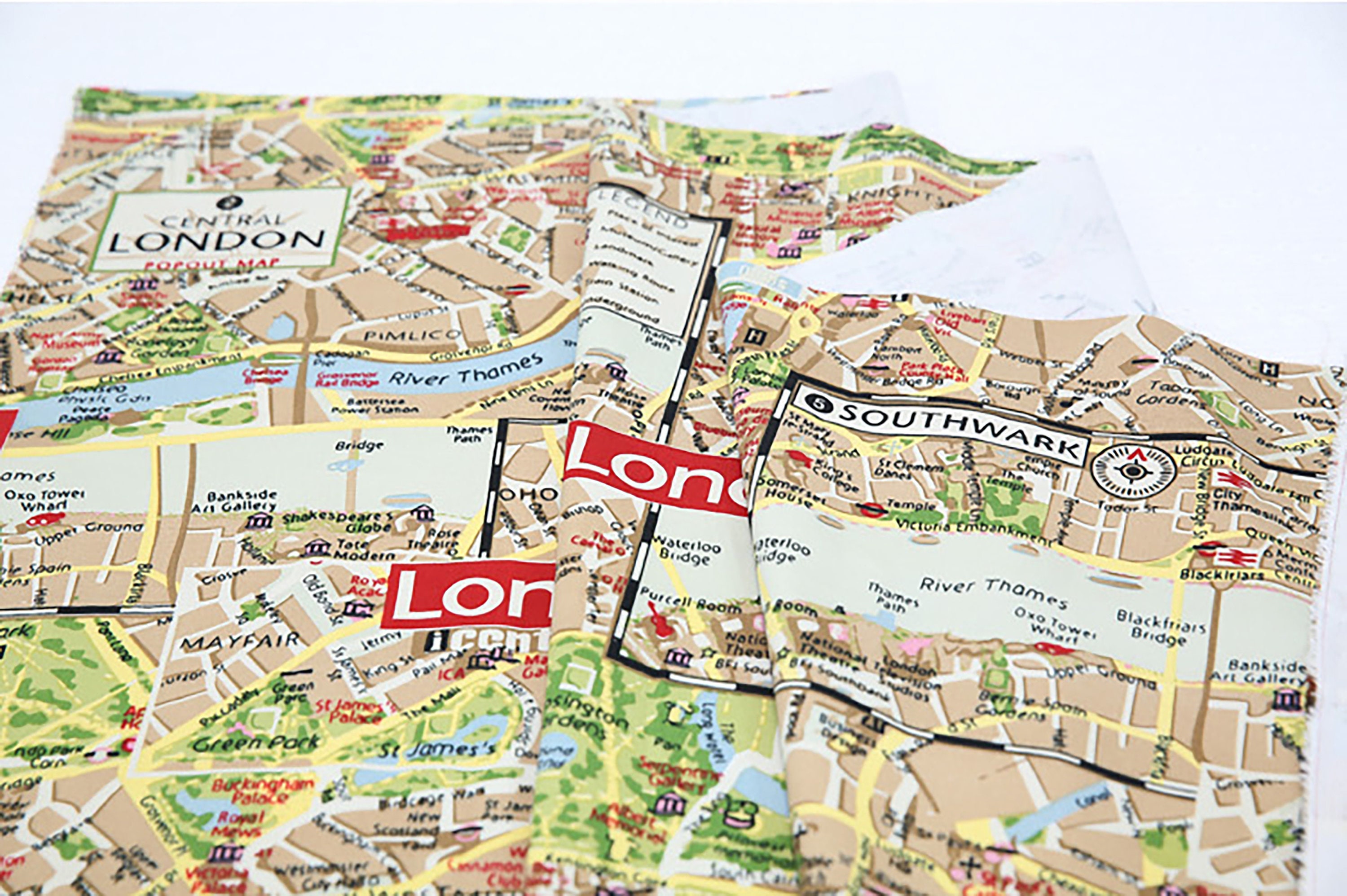 London Map 10s Oxford Cotton Fabric by the yard made in Etsy