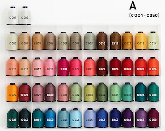 Core Sewing Thread A No. CO01-CO50 of 100 colors 45'S/2 Coco Core Sewing Thread Polyester 100% 1700m per spool)