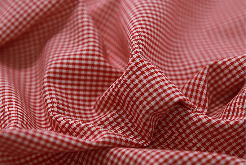 Carreaux vichy 2 mm Coton par cour 7 couleurs fabriquées en Corée Fils teints Coton Premium Robe douce Pyjama Tablier Nappes 110cm 44 de large image 5