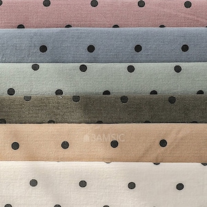 Baby Dots | 21Wale Corduroy Fabric by the yard 6 colors Bio washing Soft Cotton Corduroy Winter Apparel Fabric made in Korea 140cm 55" wide