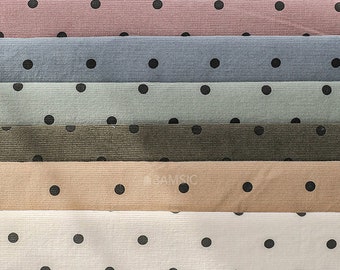 Baby Dots | 21Wale Corduroy Fabric by the yard 6 colors Bio washing Soft Cotton Corduroy Winter Apparel Fabric made in Korea 140cm 55" wide