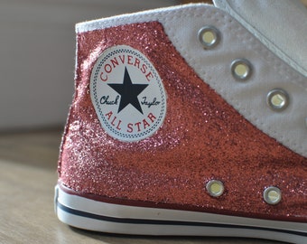 converse glitter red