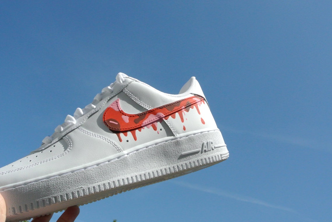 Custom Paint Drip Trainers Nike Air Force 1s MADE TO ORDER Etsy UK