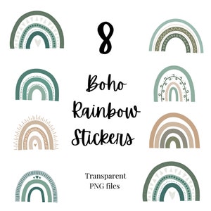 Arcoíris boho verde, pegatinas de arcoíris boho, imágenes prediseñadas de arcoíris boho, arcoíris de bebé niño, arcoíris boho neutros, arcoíris boho beige, arcoíris png
