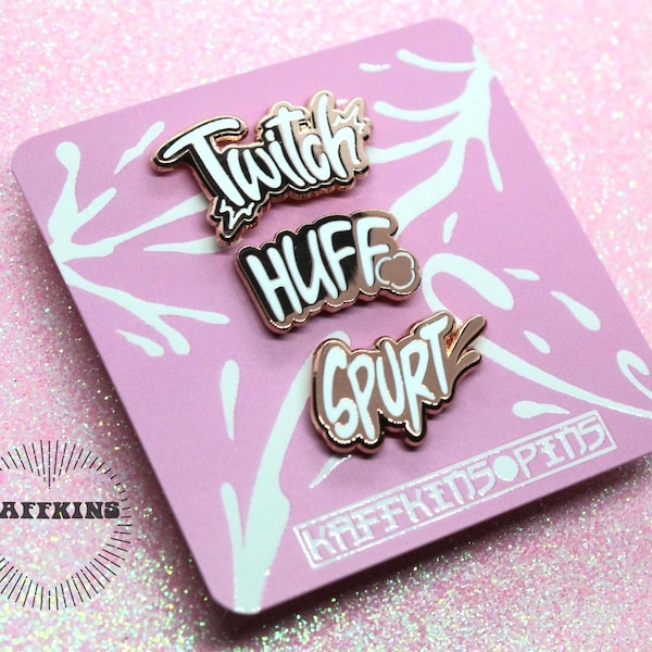 Rosegold Manga Anime SFX Enamel Pins - Kaffkins