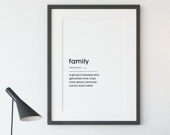 DIGITAL: Familiendruck-| Familienposter | Familiendefinition | Familiendefinition Sprint | Familie Wandkunst | Familie Wandbehang | Familie Geschenk