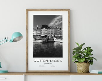 DIGITAL: Impresión de Copenhague / Cartel de Copenhague / Copenhague imprimible / Impresión de Dinamarca / Cartel de Dinamarca / Cartel escandinavo / Muro nórdico