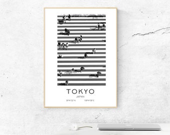 DIGITAL: Cartel de Tokio / Tokyo Print / Tokyo Wall Art / Cartel en blanco y negro de Tokio / Japan Poster Download / Tokyo Printable / Tokyo Photo