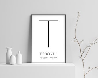 DIGITAL: Toronto Print | Toronto Poster | Toronto Druckbare | Kanada-Druck-| Kanada Poster | Toronto Typografie | Toronto City Poster
