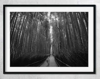 DIGITAL: Impresión de Kioto / Póster de Kioto / Bosque de bambú de Arashiyama / Póster de Japón / Bosque de bambú de Kioto / Impresión de Japón / Imprimible de Japón
