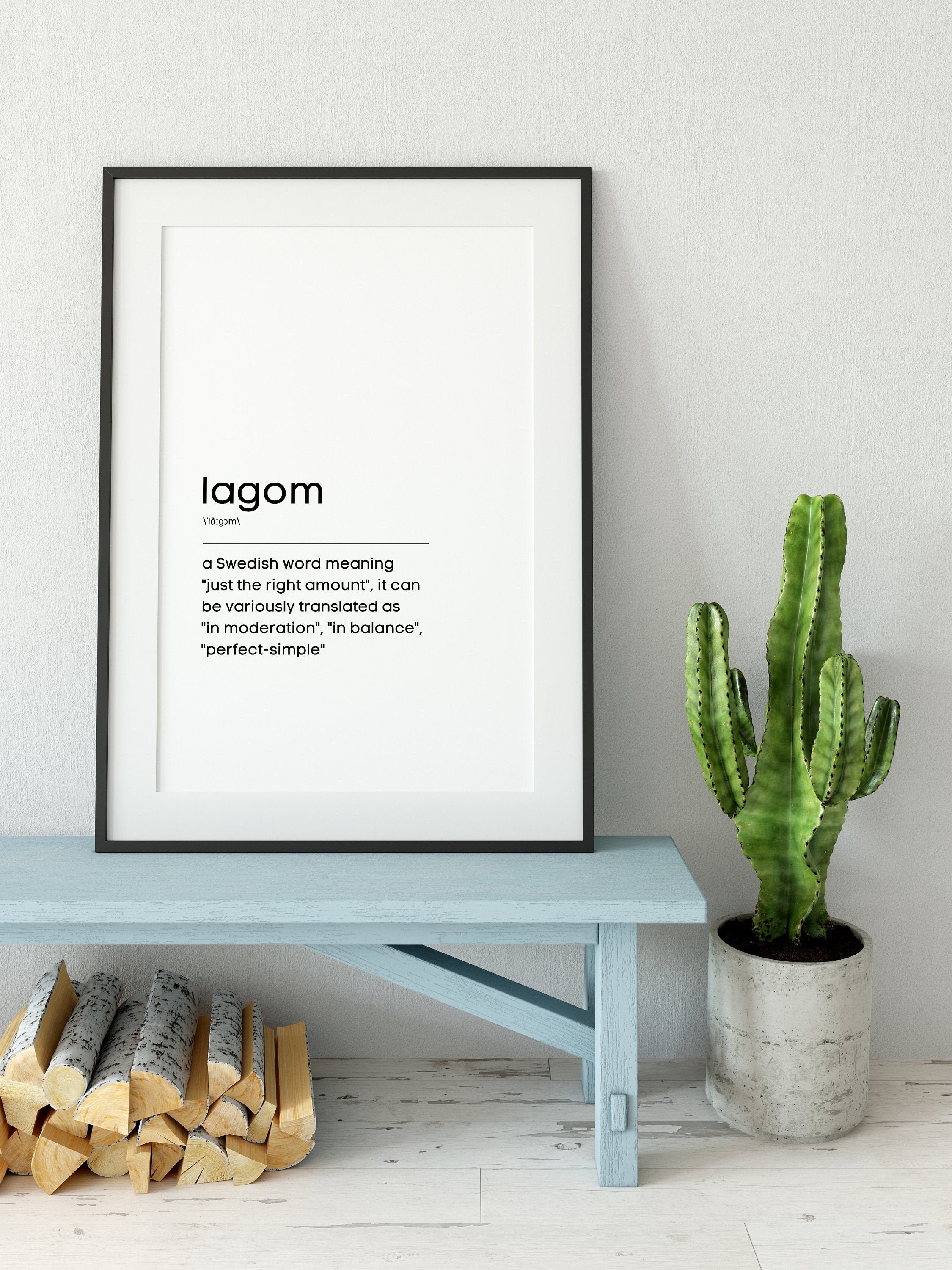 DIGITAL: Lagom Print Lagom Poster Lagom Definition - Etsy UK