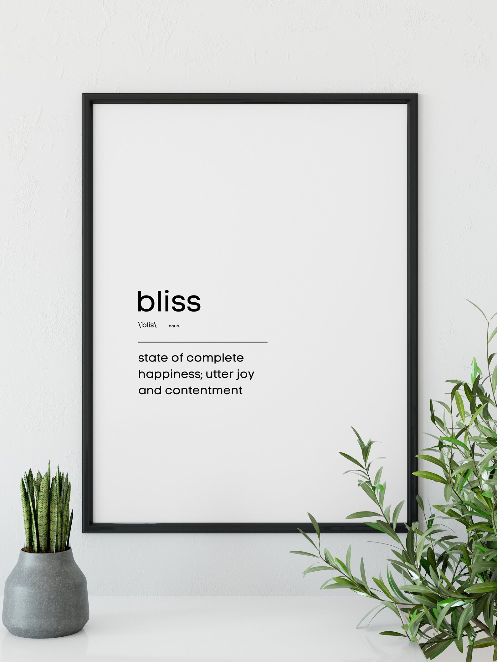 DIGITAL Bliss Print Bliss Poster Bliss Definition Happiness Print