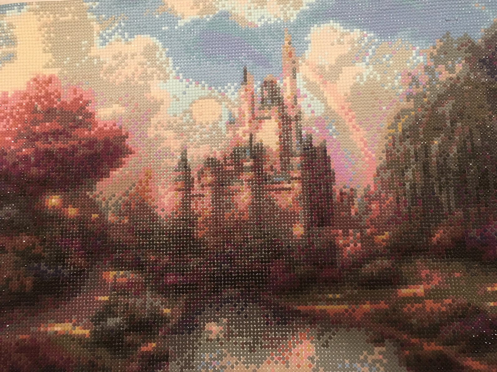 Disney Castle Completed Diamond Art unframed | Etsy
