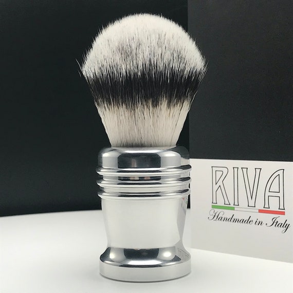 Aluminium shaving brush. Synthetic knot Etsy