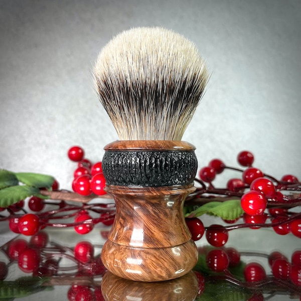Italian heather briar shaving brush. 26 mm silvertip