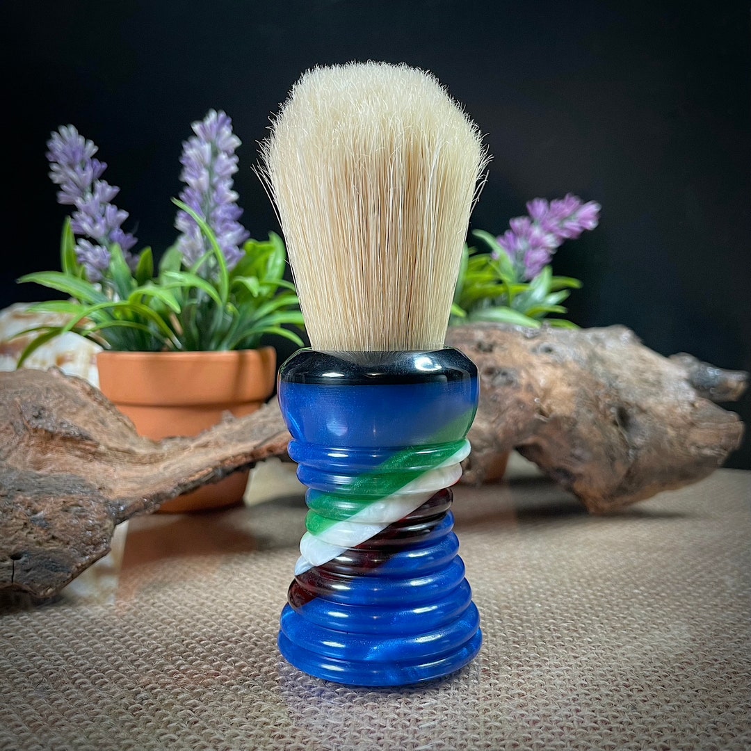 Handmade Shaving Brush. Resin Handle With Boar Knot - Etsy
