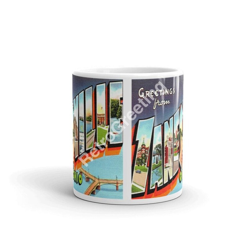 Greetings From Zanesville Ohio Coffee Mug Vintage Retro Etsy.de