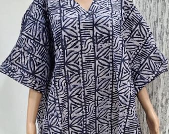 Trendy Nigerian Adire Two-Piece – Quality Handmade Outfit | Authentic luxury African print | African 2 pc set |