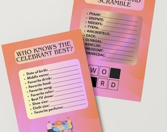 10 Fun Birthday Party Games | Activities for Kids, Teens, Adults |Printable Games for Celebrations, Hangouts & Game Nights| Instant Download