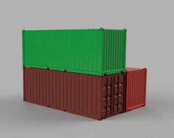 Container 20 Feet / G-Scale / G Gauge / 3D Printing / STL