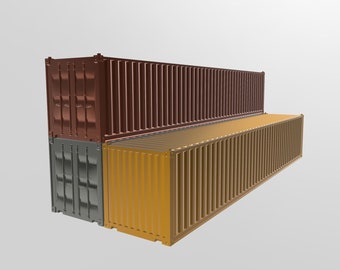Container 40 Feet / G-Scale / G Gauge / 3D Printing / STL