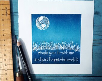 Maker Of Quirky Linocut Prints Von Ramblinghen Auf Etsy