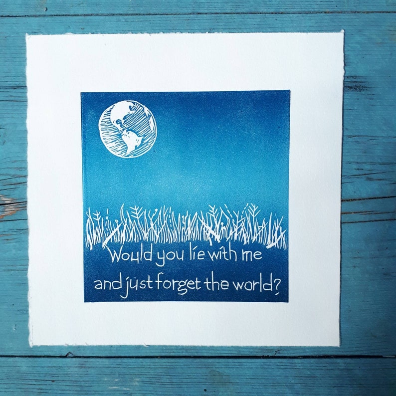 Download Snow Patrol Original Linocut Print Song lyrics Would you ...