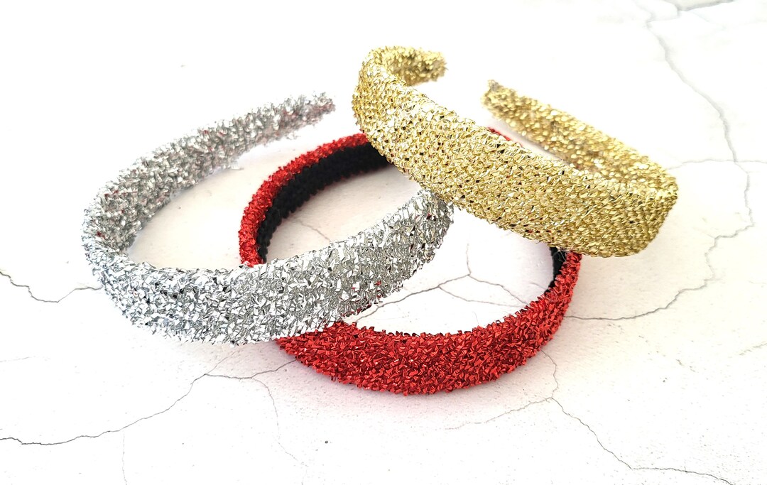 Tinsel Headband Christmas Alice Band Party Headpiece Etsy