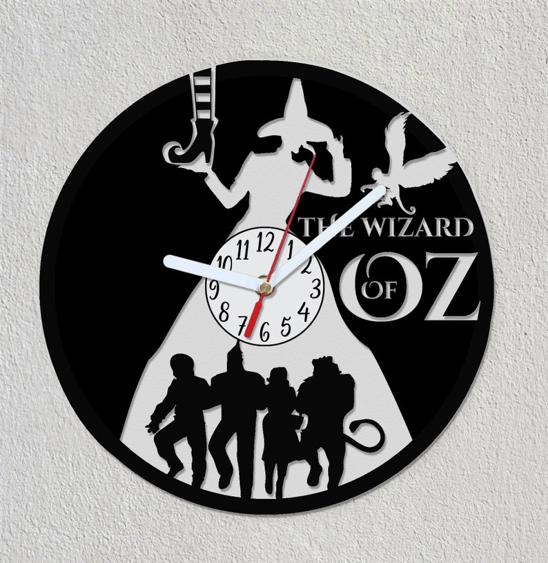 Horloge murale avec disque vinyle Le Magicien d'Oz, idée cadeau : art déco pour la maison image 1