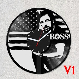 Bruce Springsteen  Boss Vinyl Record Wall Clock Gift Idea Art Decorate Home