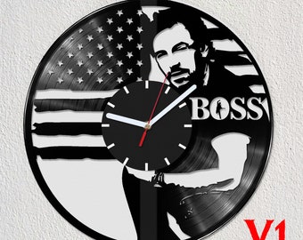 Bruce Springsteen  Boss Vinyl Record Wall Clock Gift Idea Art Decorate Home
