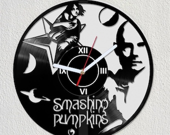 Smashing Pumpkins Vinyl Record Wall Clock Gift Idea Art Decorate Home