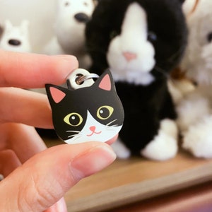 Cat Collar Tag, Cat Lover Gift, Custom Cat Tag for Cat Mom, Cat Collar ID Name Tag