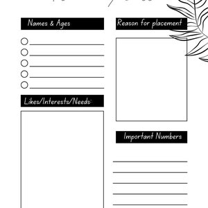 Foster Care Binder Printable *neutral* - Etsy