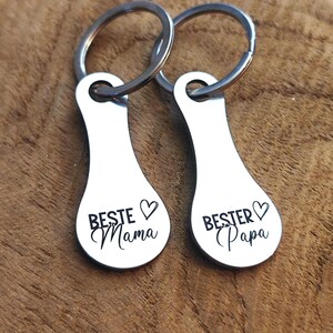 Shopping cart release Best Mom / Best Dad, metal keychain