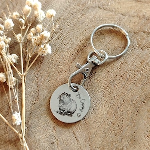 Capybara shopping trolley token, Be Cappy trolley token keychain, small gift idea for advent calendars, practical gift idea for animal lovers