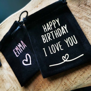 Personalizable gift wrap bag pouch velour pouch velvet for jewelry or small gifts - multiple colors