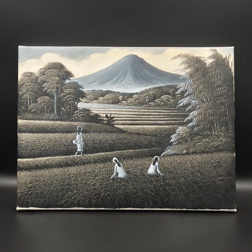 バリ島の緑の棚田アート – 自然の中のバリの農民 – 東南アジアの風景