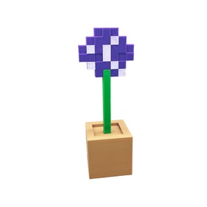 Pixelated Allium Flower