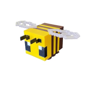 Pixelated Bee with Stand or Flower Adapter