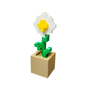 Pixelated Daisy Plant