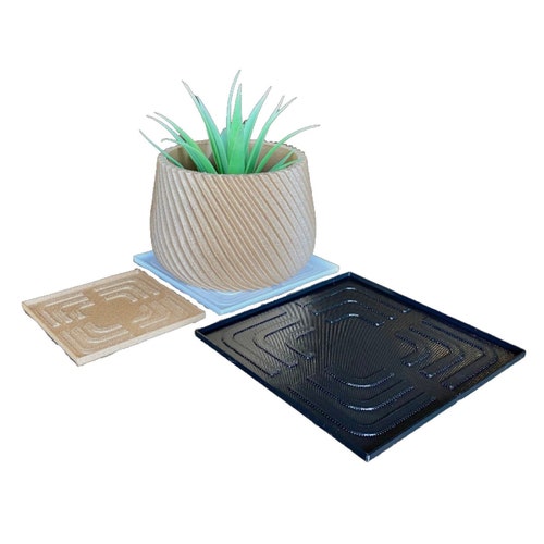 Tall Square Drainage Tray Succulent Planter Drip Tray Drain Etsy Canada