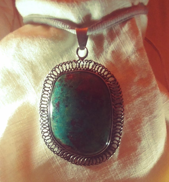 Great big huge dramatic Mexican silver and turquoi