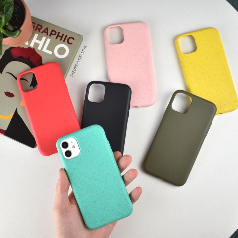 Coque de portable 100 % biodégradable écologique et végétalienne Coque pour iPhone XR, Coque iPhone 8, iPhone 7, Coque iPhone X Xs, 7 8 Plus, XS Max, iPhone 6 6S, SE 2020 image 1