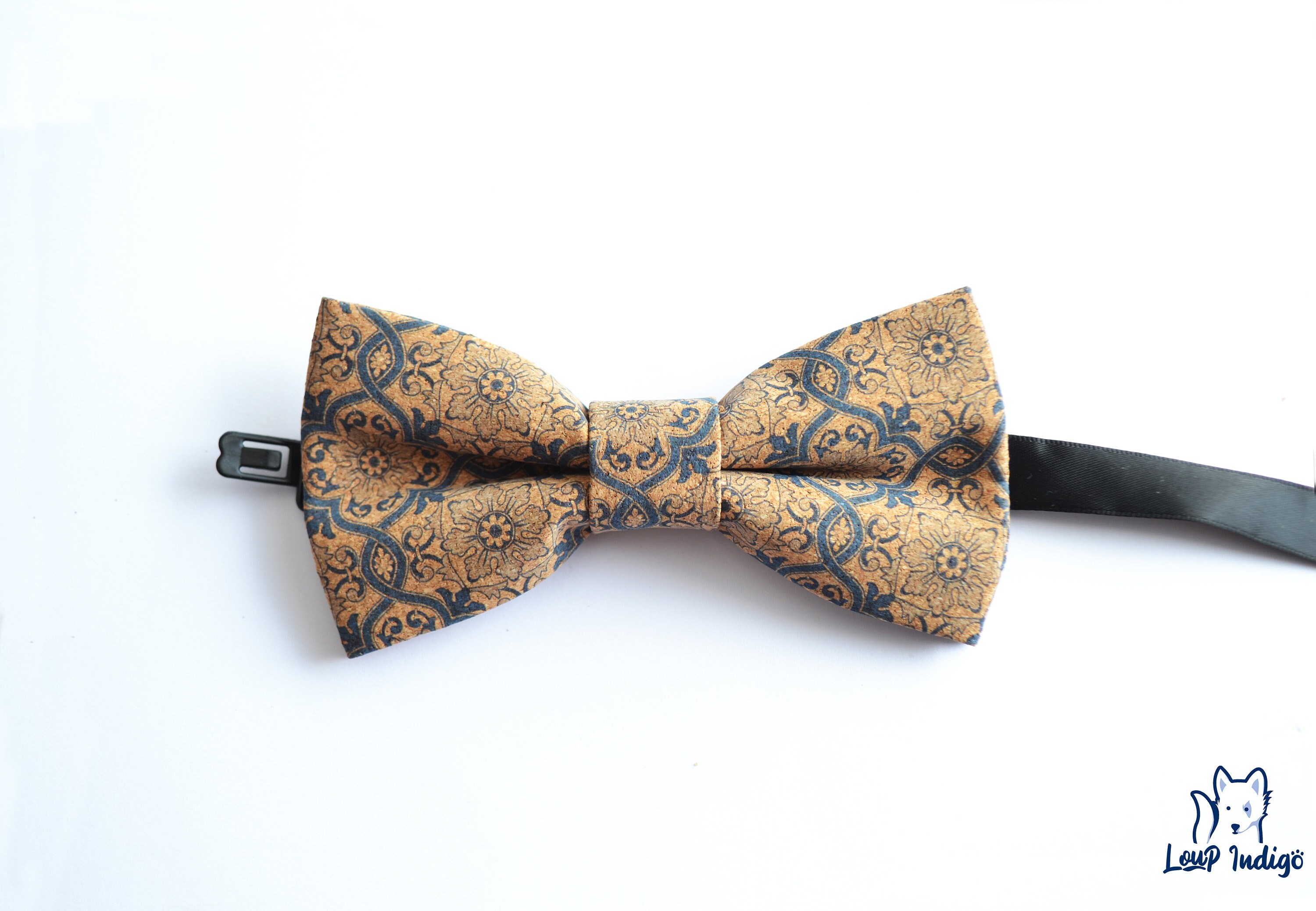 Cork Bow Tie for Adult le Neuf Blue/grey 