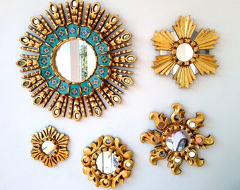 Peruvian Mirrors "Flashing Turquoise" - Interior decoration - Wall Mirror - Home decoration- Decorative mirrors - Crafts